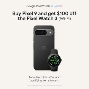 Pixel Watch 3, Matte Black Aluminum, Obsidian Band, 41mm