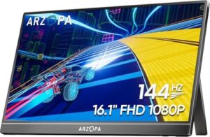 ARZOPA 16.1'' 144Hz Portable Gaming Monitor, FHD HDR 1080P