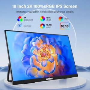 InnoView 2K 180Hz Portable Monitor, 18 inch