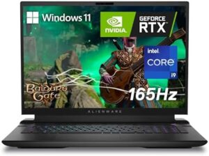 Alienware m18 R2 gaming laptop, dark metallic moon design