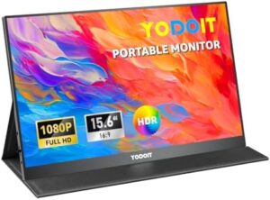 Yodoit 15.6" 4K Portable Monitor, USB-C, Built-in Speakers