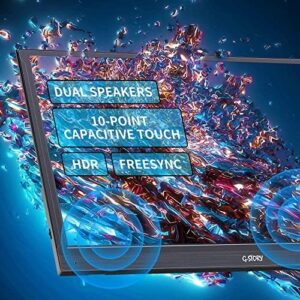 G-STORY 15.6 inch touchscreen portable monitor, 1080P IPS display