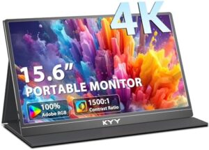 KYY 4K Portable Monitor 15.6'' USB-C IPS HDR Display