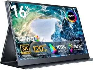 Newsoul 16" OLED Portable Monitor, 3K 120Hz, HDR Gaming Display