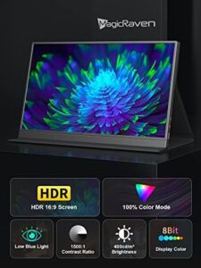 MAGICRAVEN 17.3" 4K Portable Monitor with Speakers  & Smart Cover