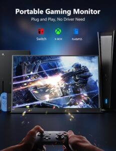 17.3" 4K Portable Monitor with Speakers and Smart Cover