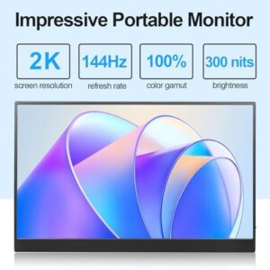 Lasitu 18.5 Inch Portable Monitor, FHD 100Hz, USB-C, HDR