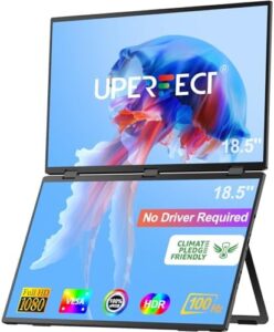 UPERFECT Delta portable monitor, 18.5" 1080P HDR, dual screen extender