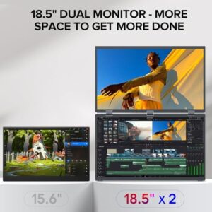 UPERFECT Delta portable monitor, 18.5" 1080P HDR, dual screen extender