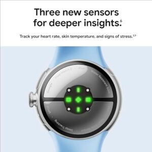 Gold Pixel Watch 2 WiFi on Hazel band