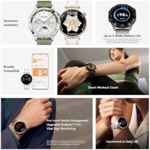 Watch GT 4 46mm smartwatch, black, 2 weeks battery