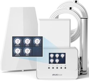 Cell phone booster for home, 5000 sq ft coverage, LCD display, 4G/5G compatible