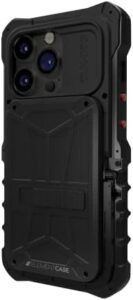 Black Ops iPhone 14/14 Pro tactical case, black, with wallet and kickstand