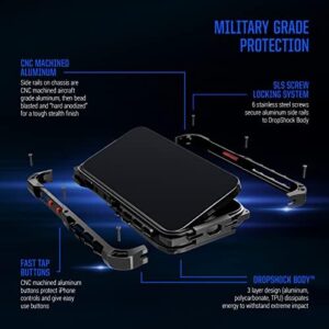 Black Ops iPhone 14/14 Pro tactical case, black, with wallet and kickstand