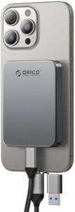 2TB Magnetic Portable SSD, Metal Body, USB C&A Cable