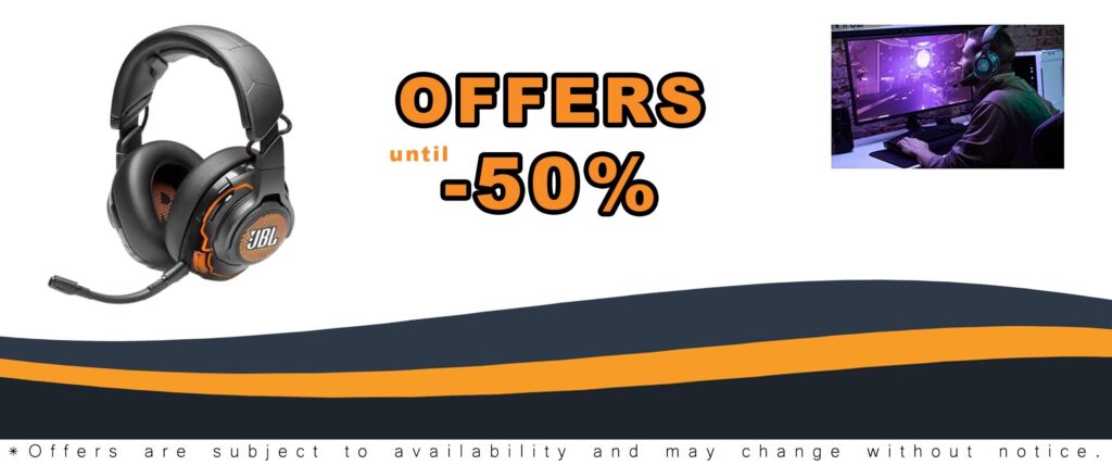 Professional Gaming Headset with Head-Tracking and 360 Degree Sound by JBL QuantumSPHERE Quantum ONE Black