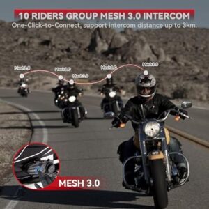 XGP X10 Motorcycle Intercom, Bluetooth Headset, 2 Pack
