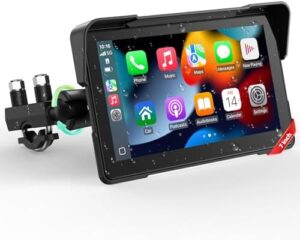 LAMTTO 7-Inch Waterproof Motorcycle Carplay GPS Navigation