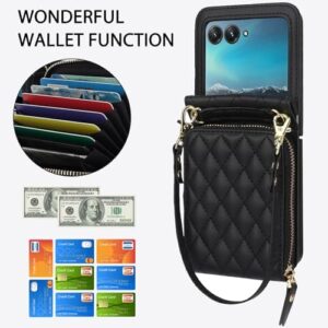NINKI Motorola Razr 2024 leather wallet case, white