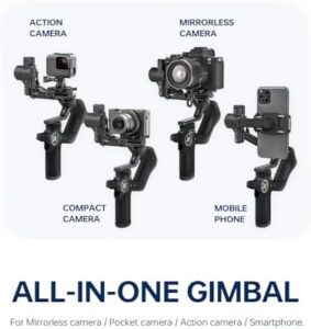 FeiyuTech SCORP MINI-2 3-axis gimbal stabilizer kit for cameras and smartphones