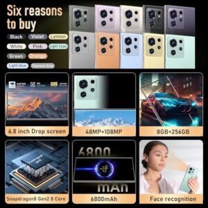 Unlocked S24 Ultra smartphone, light cyan, 6.8" HD screen, built-in pen