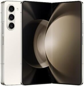 Samsung Galaxy Z Fold5 Cream, 7.6-inch display, renewed