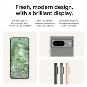 Google Pixel 8 Obsidian smartphone, 256GB storage