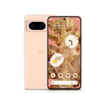 Google Pixel 8 smartphone, 256GB, rose gold color